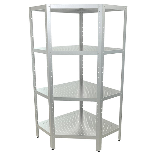 Стеллаж перфорированный угловой разборный Кобор СКПУ-6/5-90/100 (высота 1800)