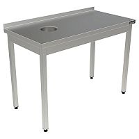 Стол для сбора пищевых отходов Кобор СПОБ-120/60 Л/П с бортом