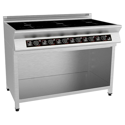 Плита индукционная на полузакрытой подставке 6 конфорок Кобор I7-6S1