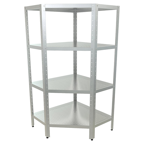 Стеллаж перфорированный угловой Кобор СКПУ-6/4-80/100/430