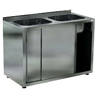 Ванна моечная цельнотянутая закрытая двухсекционная Кобор ВМЦЗ/2-120/70