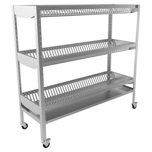 Стеллаж для сушки подносов на колесах Кобор СДПК-100/53/430 (высота 1800)