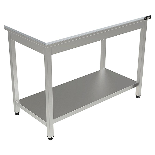 Стол с полипропиленовой столешницей Кобор СППП-120/80 полка сплошная