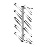 Полка настенная для разделочных досок Assum ПНД-П2-2,5/1,95 Н (250х195х689) (5 уровней, тр.20х20, эскиз)