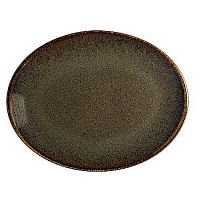 Блюдо овальное 360*280 мм. Тиерра, форма Мув /1/6/