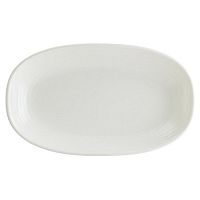 Блюдо овальное 150*85 мм. Белый, форма Луп узкая полоска /1/12/