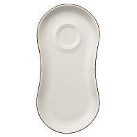 Блюдце 250*120 мм. для завтрака Ретро коричневый край (чашка 70336, 69666), форма Гурмэ /1/12/