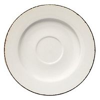 Блюдце d=160 мм. Ретро коричневый край (чашка 69666) /1/6/