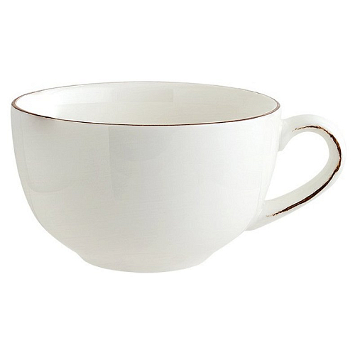 Чашка 350 мл. чайная d=110 мм. h=68 мм. Ретро коричневый край (блюдце 69668) /1/6/