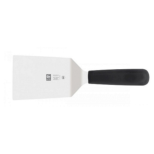 Лопатка 27,5 см. изогнутая рабочая часть 11*9 см. нерж. широкая с пластик. ручкой, черная Icel /1/6/