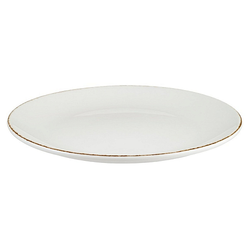 Тарелка d=250 мм. Ретро коричневый край, форма Гурмэ /1/12/