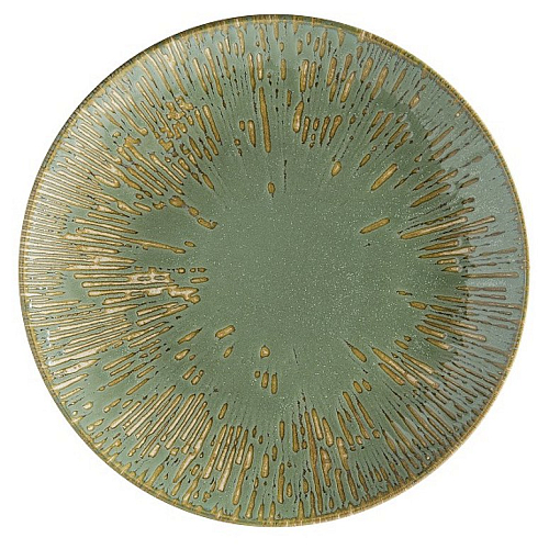 Тарелка d=250 мм. Снэл Зеленый чай, форма Гурмэ /1/12/