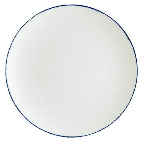 Тарелка d=250 мм. Ретро синий край, форма Гурмэ /1/12/
