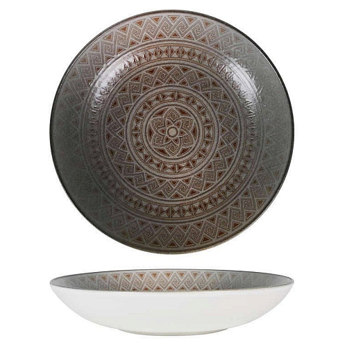 Тарелка d=230 мм. глубокая 1000 мл. h=45 мм. Дамаск, форма Банкет /1/6/