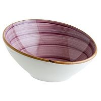 Салатник d=220 мм. 850 мл. h=60/105 мм. скошенный край Блэкберри, форма Ванто /1/6/