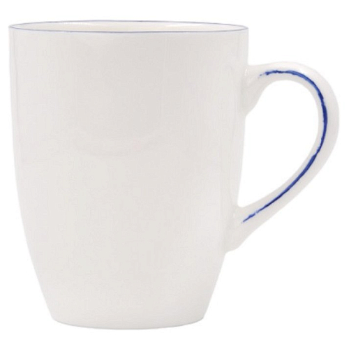 Кружка 330 мл. d=84 мм. h=104 мм. Ретро синий край /1/24/