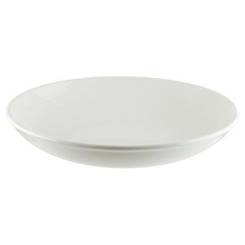 Тарелка d=250 мм. глубокая 1300 мл. h=50 мм. Белый, форма Луп узкая полоска /1/6/