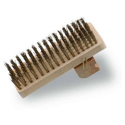 Щетка для печи 17 см. 15*5 см. с металлической щетиной h=3 см. деревянная Tellier /1/4/