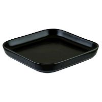 Тарелка квадратная 150*140 мм. без полей Муд Черный /1/6/864/