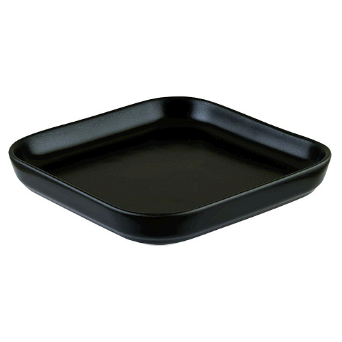 Тарелка квадратная 150*140 мм. без полей Муд Черный /1/6/864/