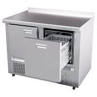 Стол холодильный низкотемпературный Abat СХН-70Н-01 (дверь, ящик 1) с бортом