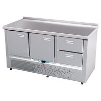 Стол холодильный среднетемпературный Abat СХС-70Н-02 (дверь, дверь, ящики 1/2) с бортом
