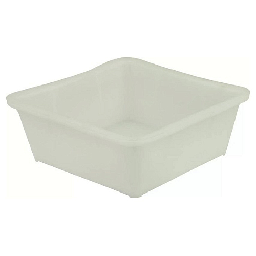 Ящик 430*430*160 мм. для теста конусный сплошной морозостойкий, белый /1/300/