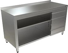 Стол-тумба с бортом КОБОР СТБ/1-100/60/О