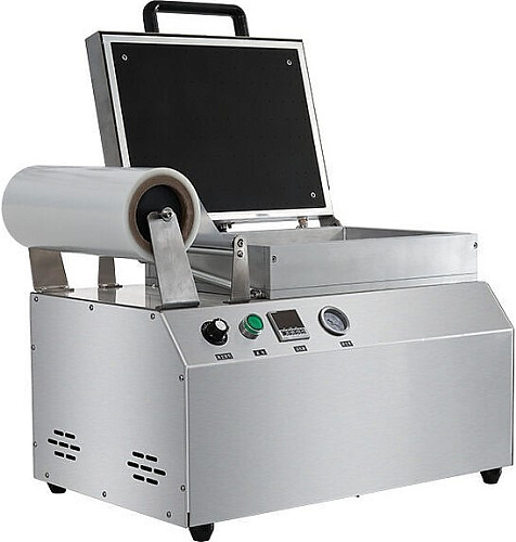 Скин-упаковочная машина Hualian Machinery HLV-300VST NEW на два лотка (глубина лотка 55 мм)