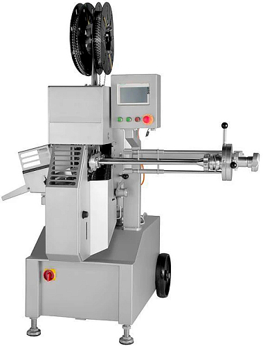 Автоматический двухскрепочный клипсатор Hualian Machinery DKJC 18/15 с наложением петли