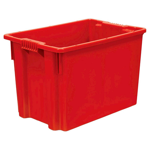 Ящик 600*400*400 мм. для мяса конусный сплошной, красный (крышка 71985) /1/72/