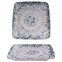 Тарелка прямоугольная 270*250 мм. без полей Мозаик, форма Мув Bonna /1/6/624/