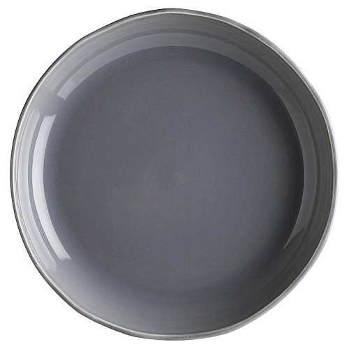 Тарелка d=250 мм. глубокая 870 мл. h=40 мм. Серый, форма Крафт волнистый край Bonna /1/6/