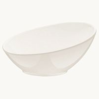 Салатник d=180 мм. 450 мл. h=50/82 мм. скошенный край Белый 2 Чойс, форма Ванто Bonna /1/6/516/