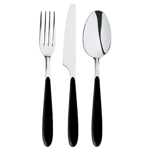 Нож столовый Мастер 18/0 2 мм 21 см. черный Abert /12/