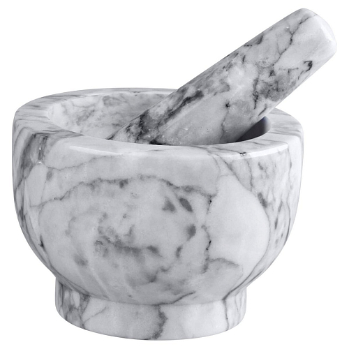 Ступка d=12,5 см. h=9 см. с пестиком 13,5 см., мрамор FM /1/