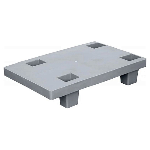 Паллет 600*400*130 мм. сплошной, на ножках, серый /1/50/200/