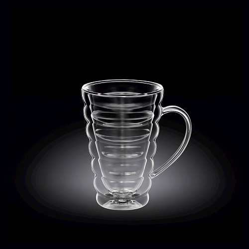 Кружка 250 мл. d=80 мм. h=125 мм. с двойными стенками Термостекло Wilmax /1/60/