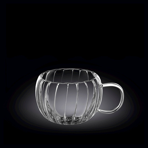 Кружка 400 мл. d=90 мм. h=85 мм. с двойными стенками Термостекло Wilmax /1/60/