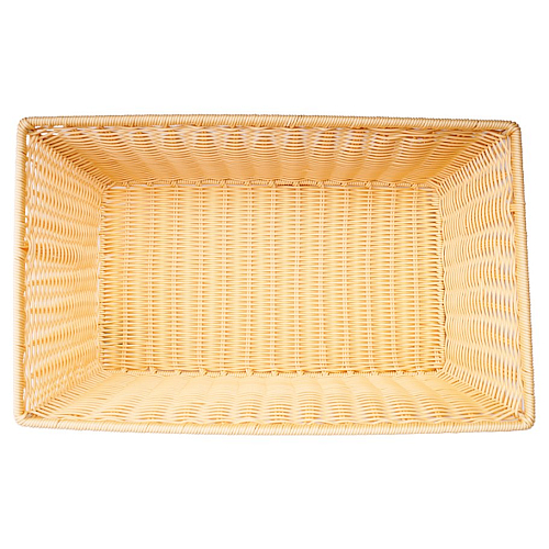 Корзина для хлеба прямоугольная 53*32,5*15 см. бежевая полиротанг MGprof /1/6/