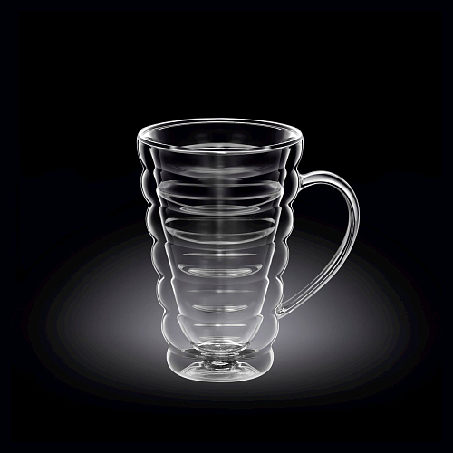 Кружка 300 мл. d=85 мм. h=135 мм. с двойными стенками Термостекло Wilmax /1/60/