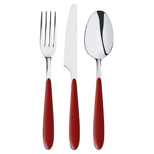 Ложка чайная Мастер 18/0 2 мм 13,1 см. красный Abert /12/