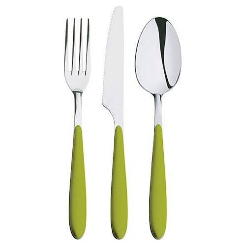 Ложка чайная Мастер 18/0 2 мм 13,1 см. зеленый Abert /12/