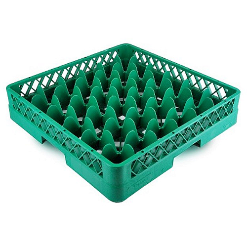 Кассета для бокалов 500*510*100 мм. 36 ячеек 75*75*90 мм. зеленая п/п Tribeca (BB-36) /1/6/