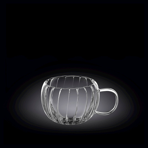 Кружка 250 мл. d=90 мм. h=70 мм. с двойными стенками Термостекло Wilmax /1/96/