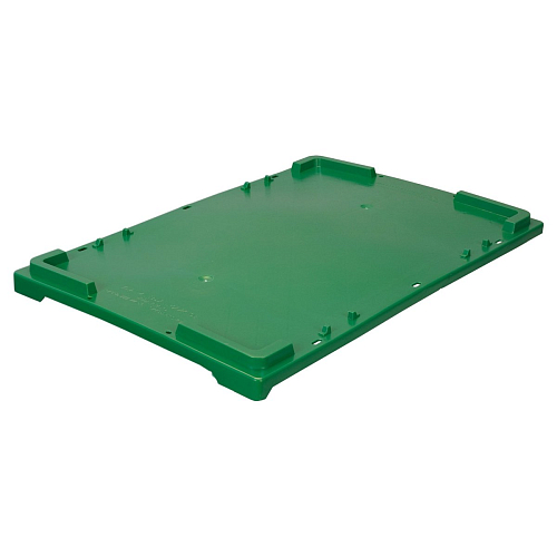 Крышка к ящику 600*400*40 мм. сплошная, утяжеленная, зеленая /1/400/