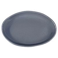 Блюдо овальное 190*130 мм. Серый, форма Крафт волнистый край Bonna /1/6/