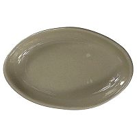 Блюдо овальное 240*160 мм. Оливковый, форма Крафт волнистый край Bonna /1/6/