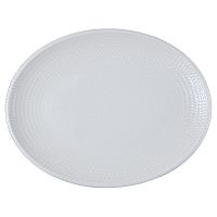 Блюдо овальное 310*240 мм. Белый Пьюре Дот, форма Мув Bonna /1/6/582/