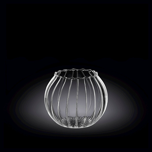 Ваза для цветов d=100 мм. h=80 мм. рельефная Термостекло Wilmax /1/48/